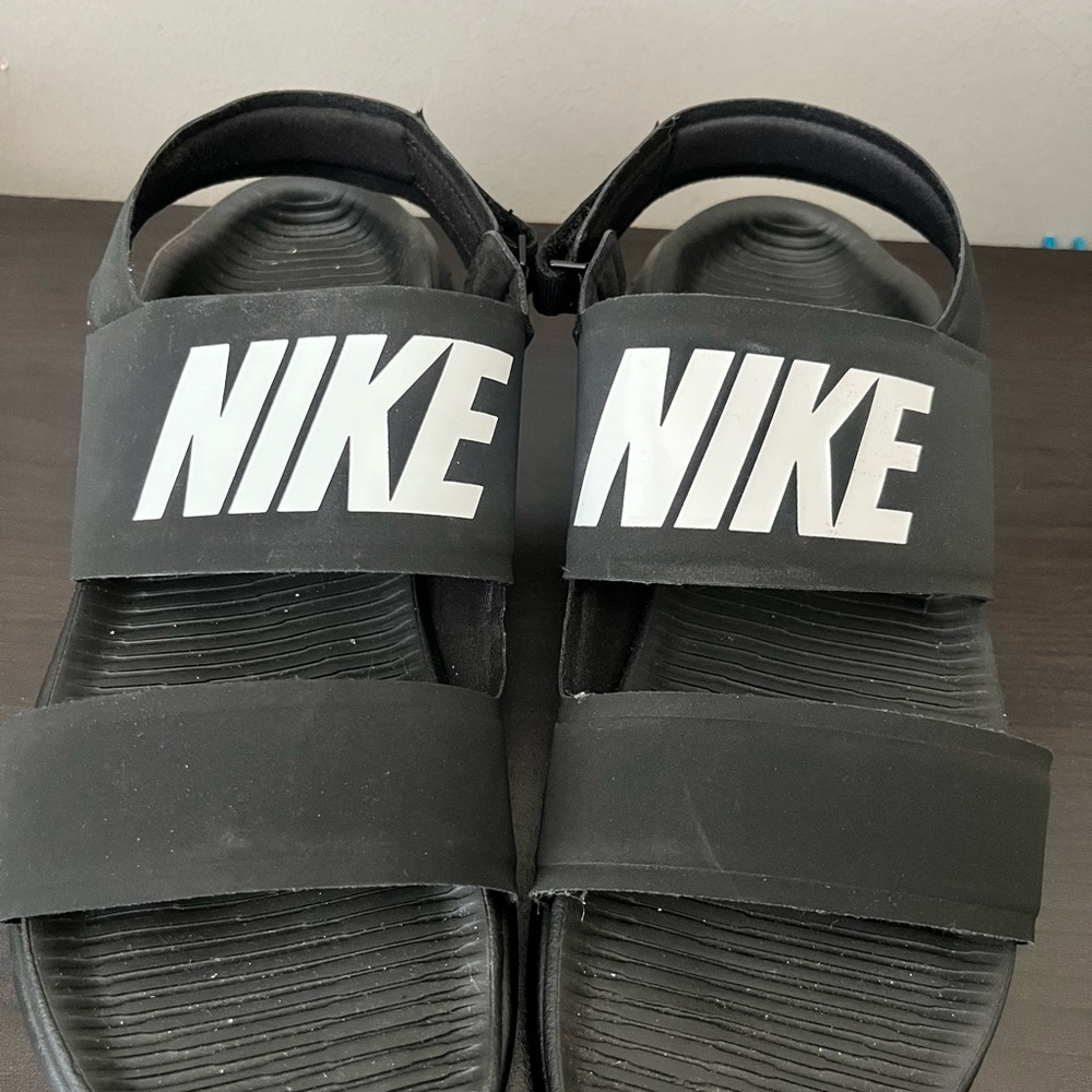 Nike Black and White Slide Sandals